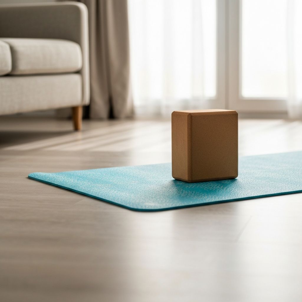 Bloc de yoga et tapis